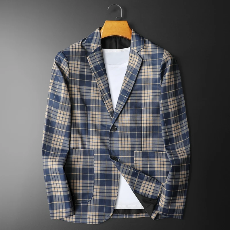 

Classic Stripes Suit Jacket Men Fashion Slim Fit Casual Business Formal Blazers Men Social Party Costume Homme Men Clothing