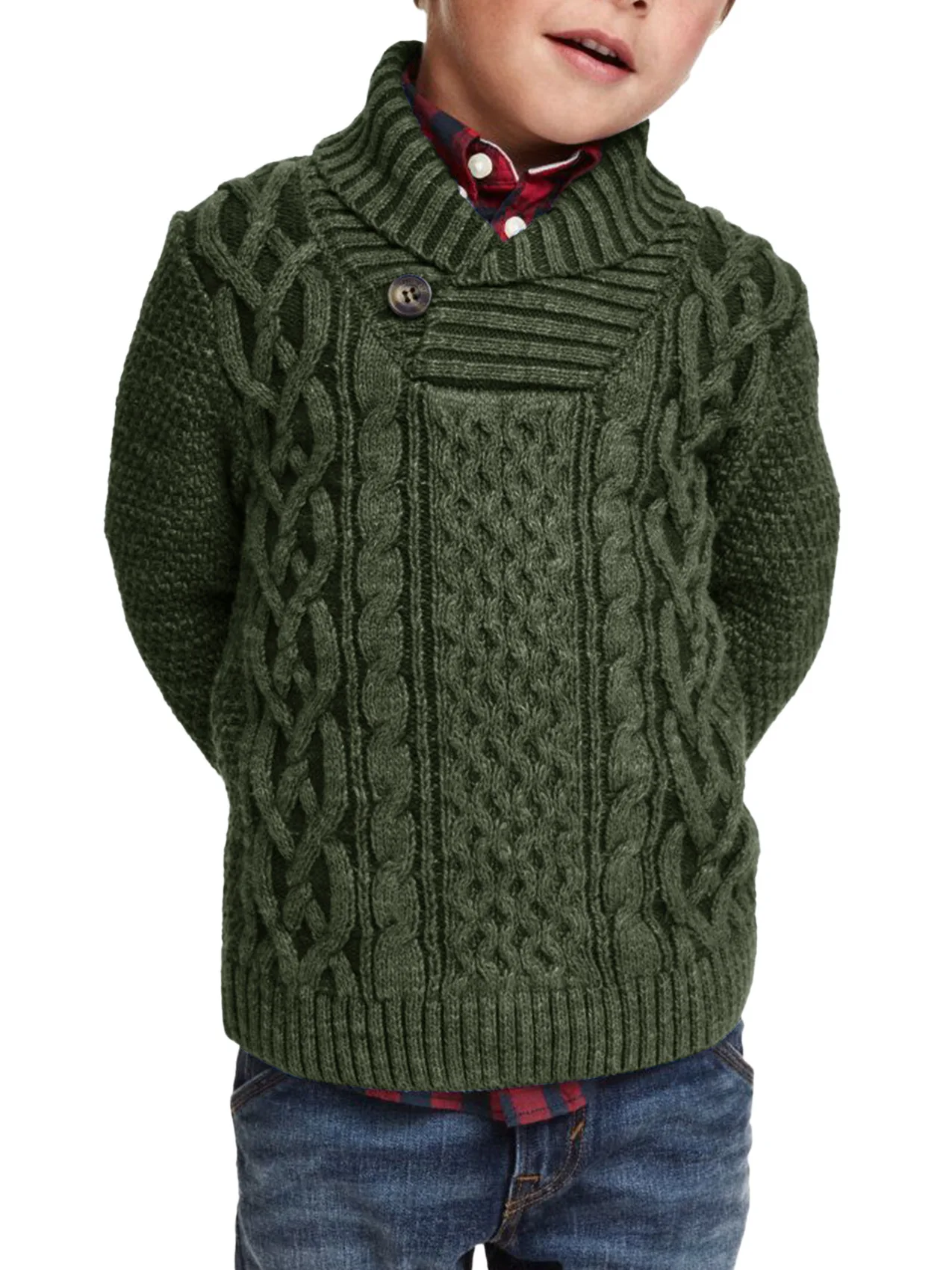 Winter Kid Boy Pullover Sweater Fall Long Sleeve Knitted Boys Sweaters Size 8-10 4 5 6 7 11 Year School Clothing Green White Red