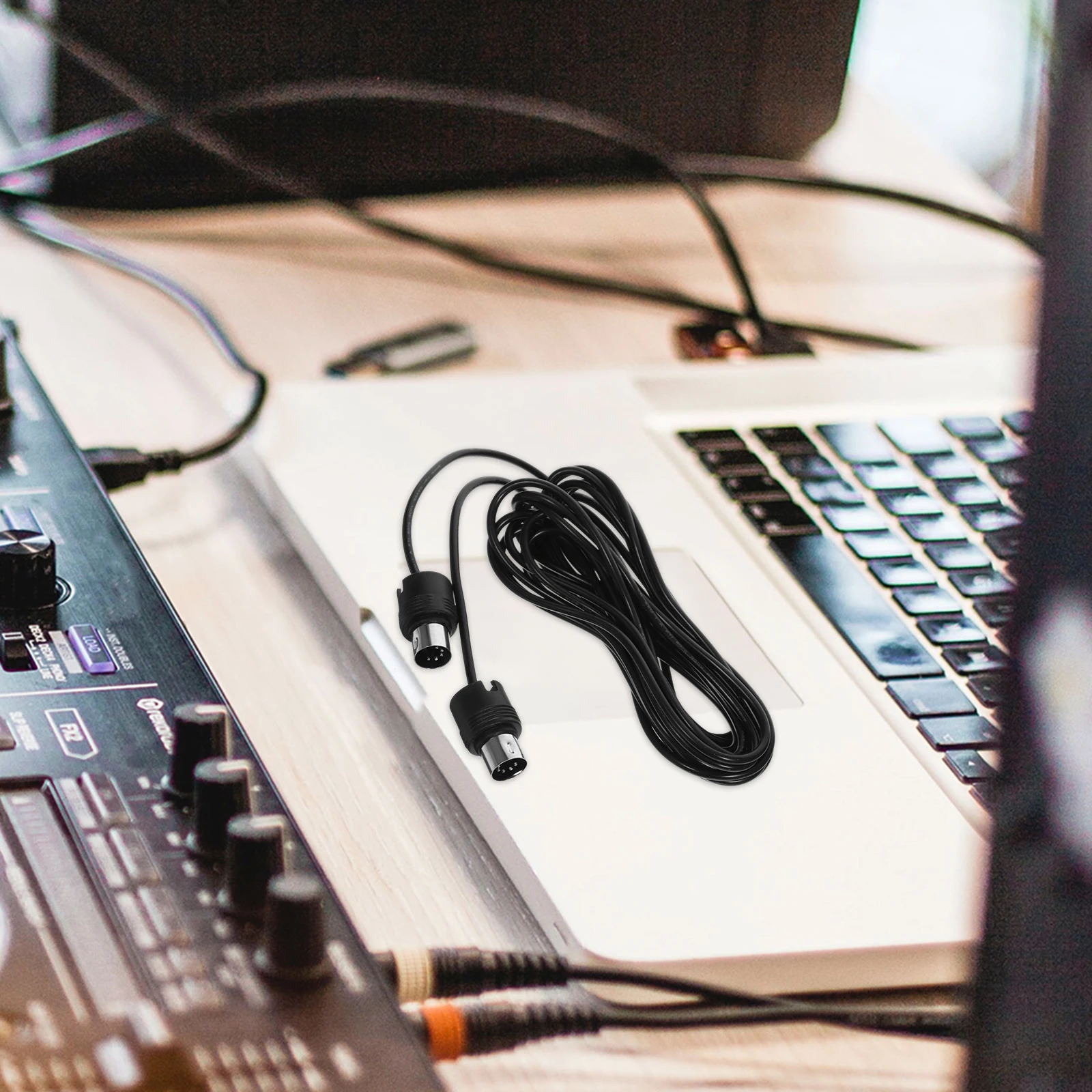 

1Set Midi Connection Cable Professional Keyboard Midi Adapter Cord Durable Reliable Audio Transmission for Electronic Pianos