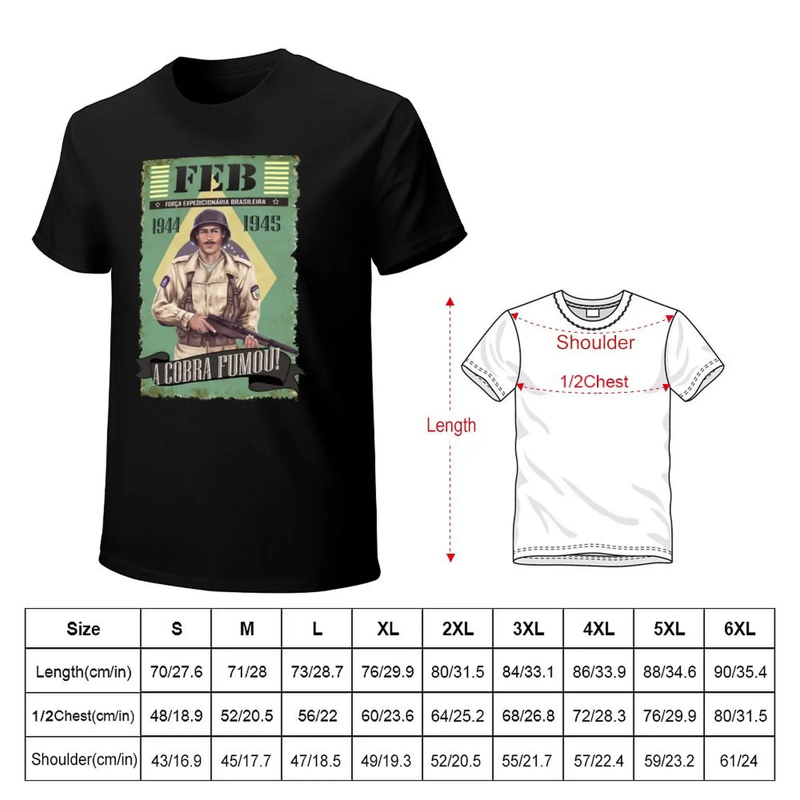 FEB - Brazilian Expeditionary Force T-Shirt Blouse sports fans mens workout shirts