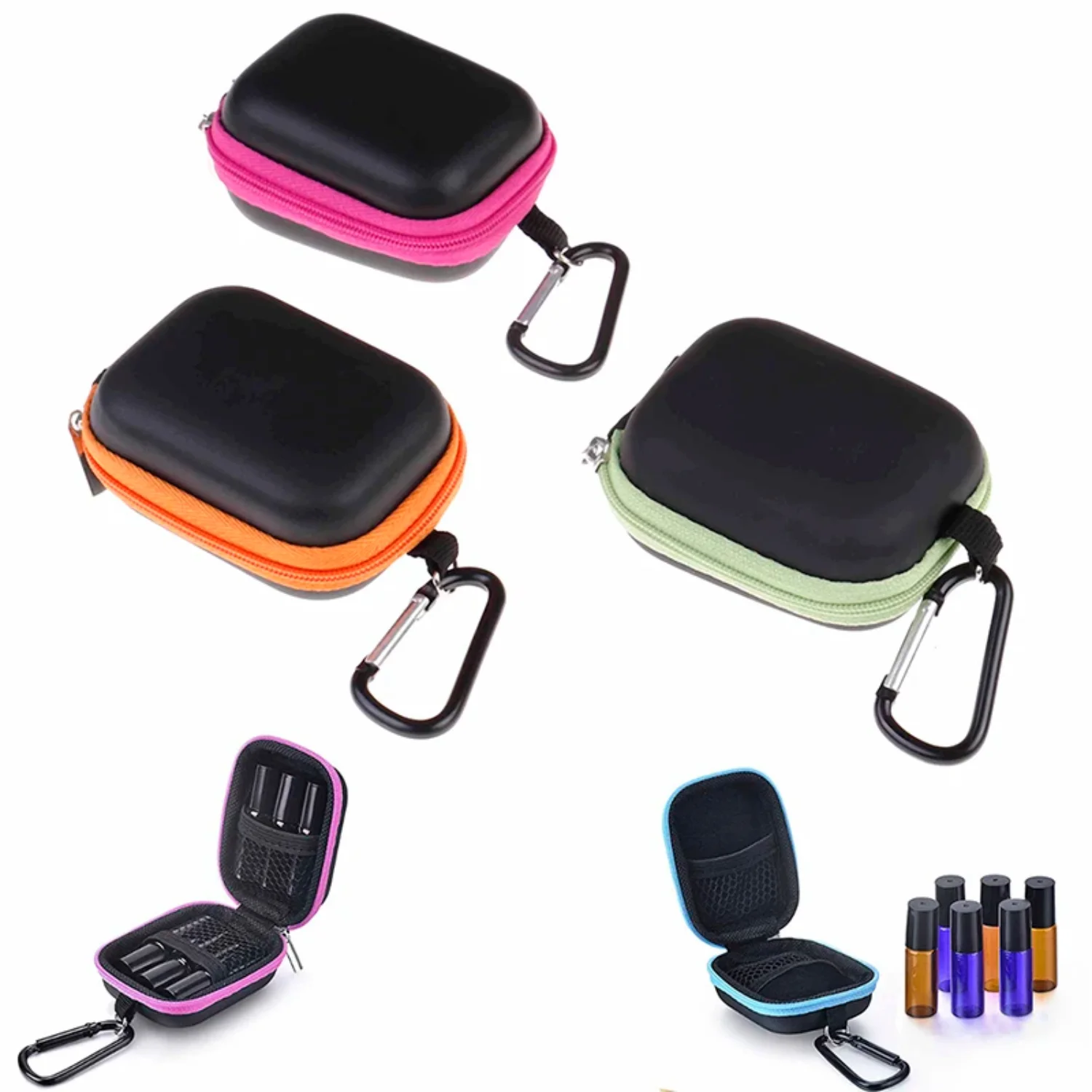 1pc Portable Essential Oils  Case Carry Case Esential Oil Roll On 5 ml Essential Oil Carrying Collecting Case