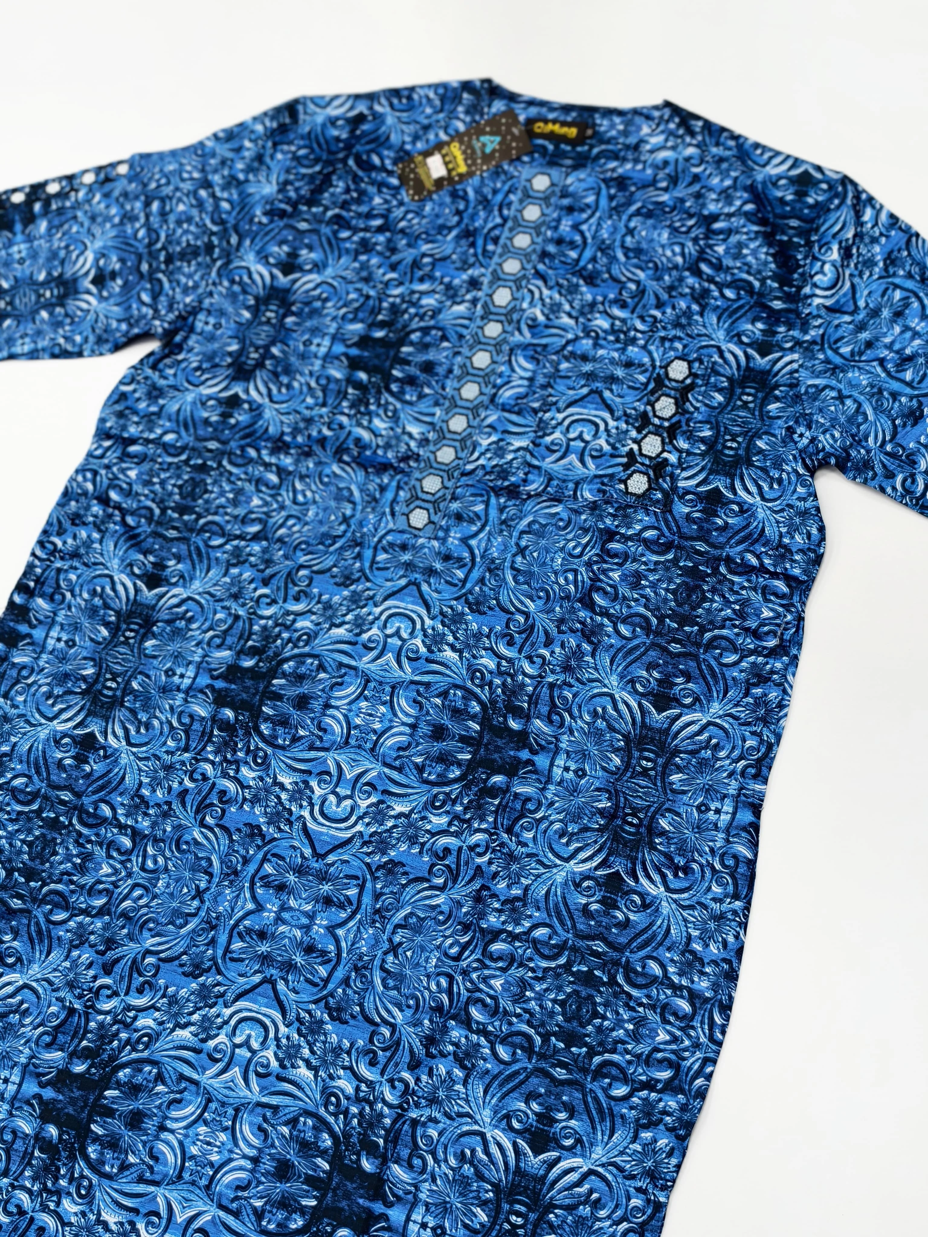 アバヤイスラム教徒イスラムアフリカメンズファッション祈りイードローブ半袖印刷刺繍アラビア Jubba トーブ服