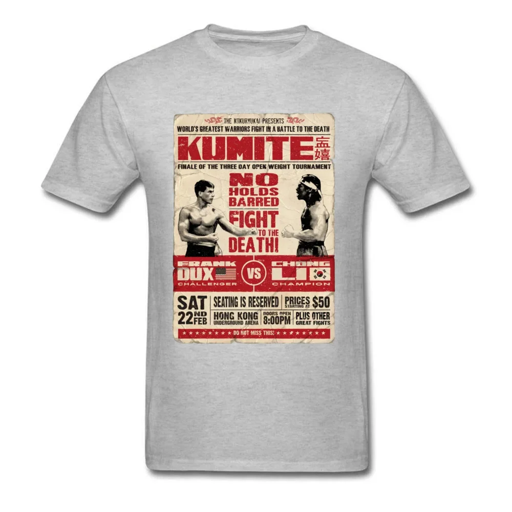 Kumite Poster Karate T Shirt Taekwondo Box Men Tshirts Vintage Style Print 3D T-Shirt Black 100% Cotton Men Top T-shirts