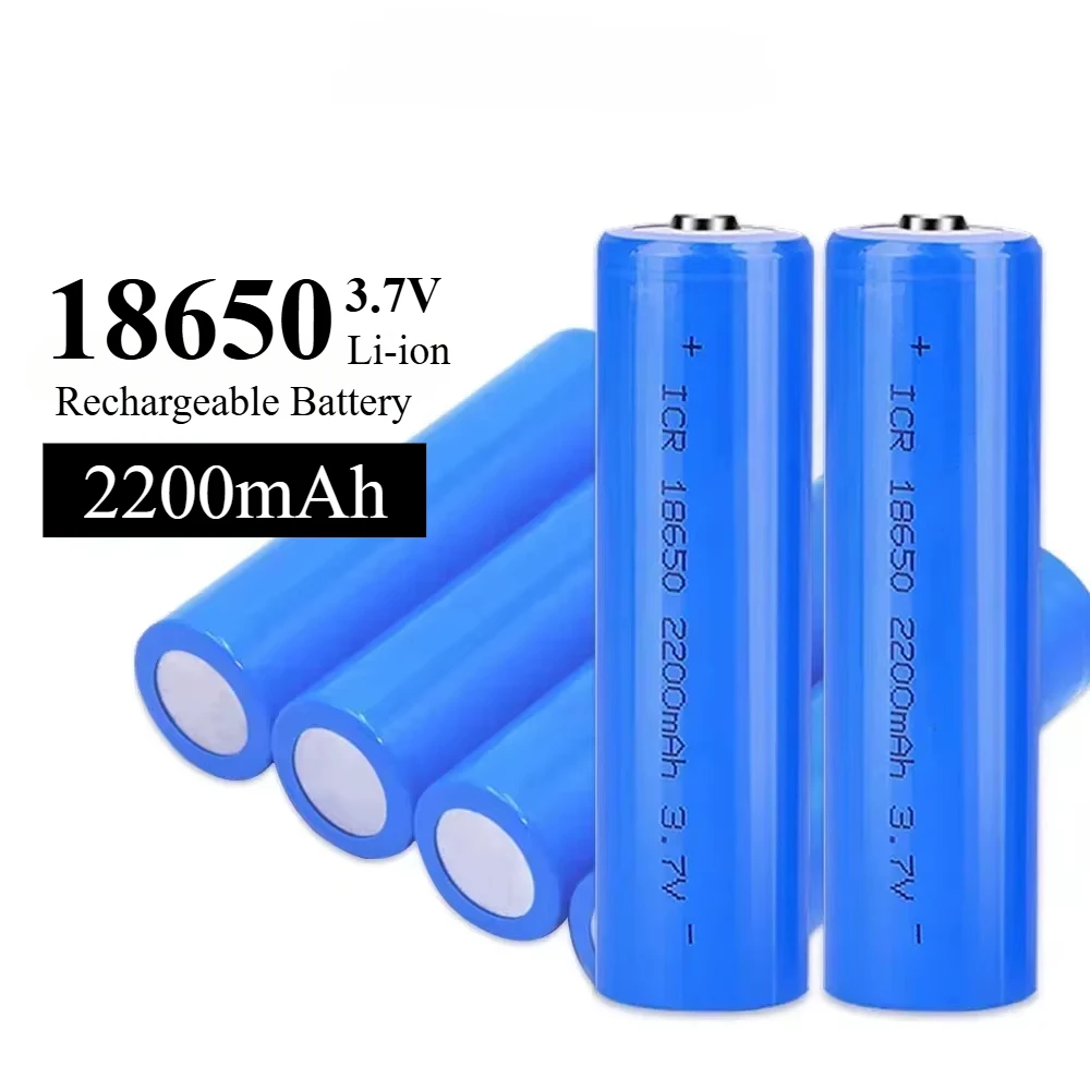 18650 3,7 V 2200 mAh wiederaufladbare Lithium-Batterie für Taschenlampe, Laserstift, kleiner Ventilator, Solar-Straßenlaterne, Scheinwerfer, hohe Qualität