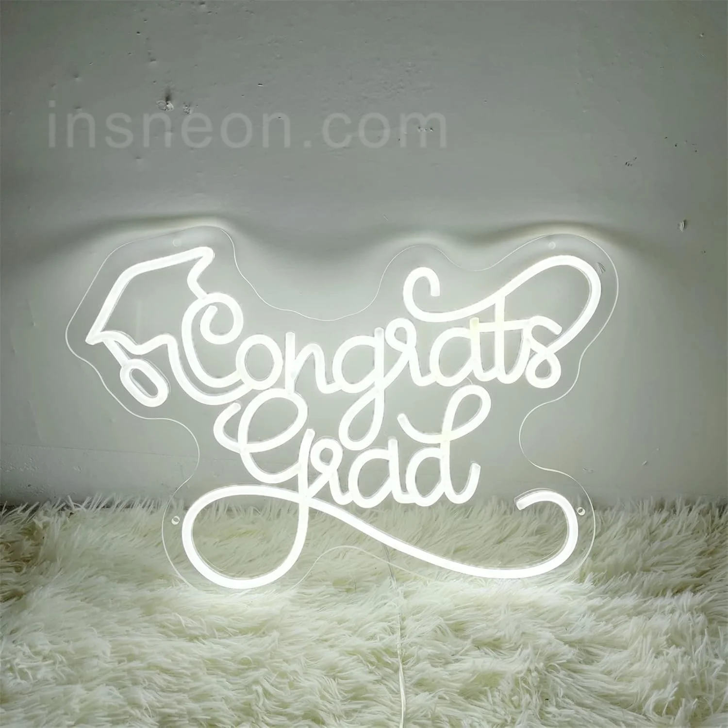 Congrat Grad Neon Signs for Wall Decor,Led Light Sign for PROM night Party,Prom,Home,Room,Wall Decoration,Graduation Christmas