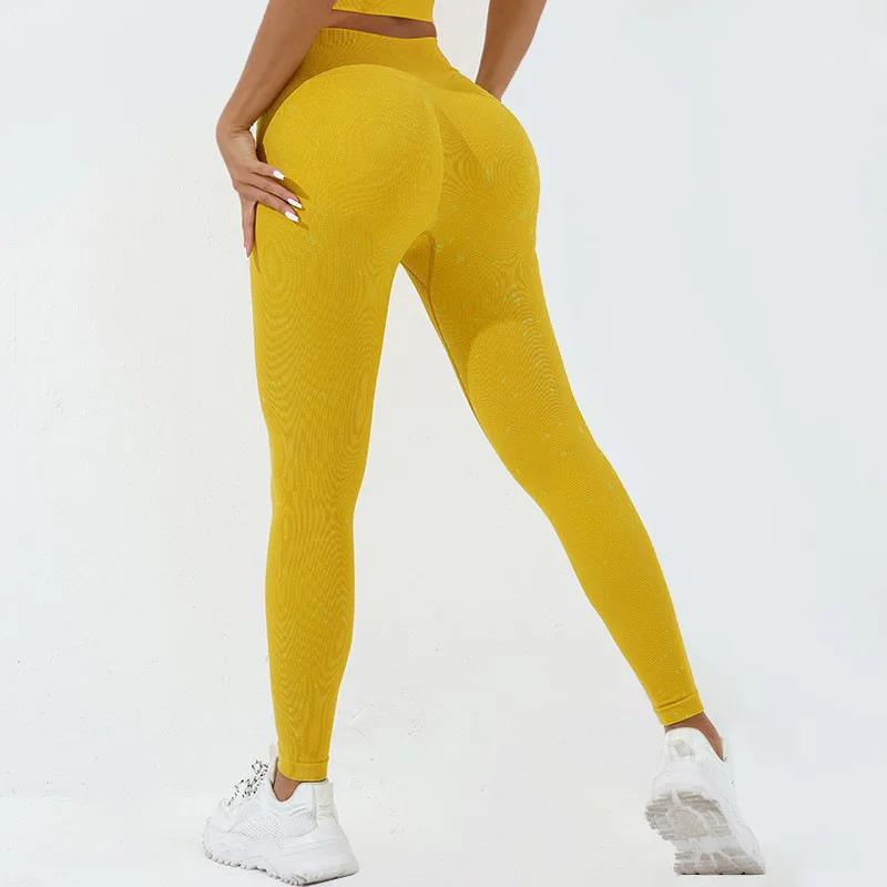 سراويل اللياقة البدنية النسائية لرفع الورك الخوخي، بدون سراويل رياضية محرجة، سراويل يوجا عالية الخصر للتخسيس سريعة الجفاف