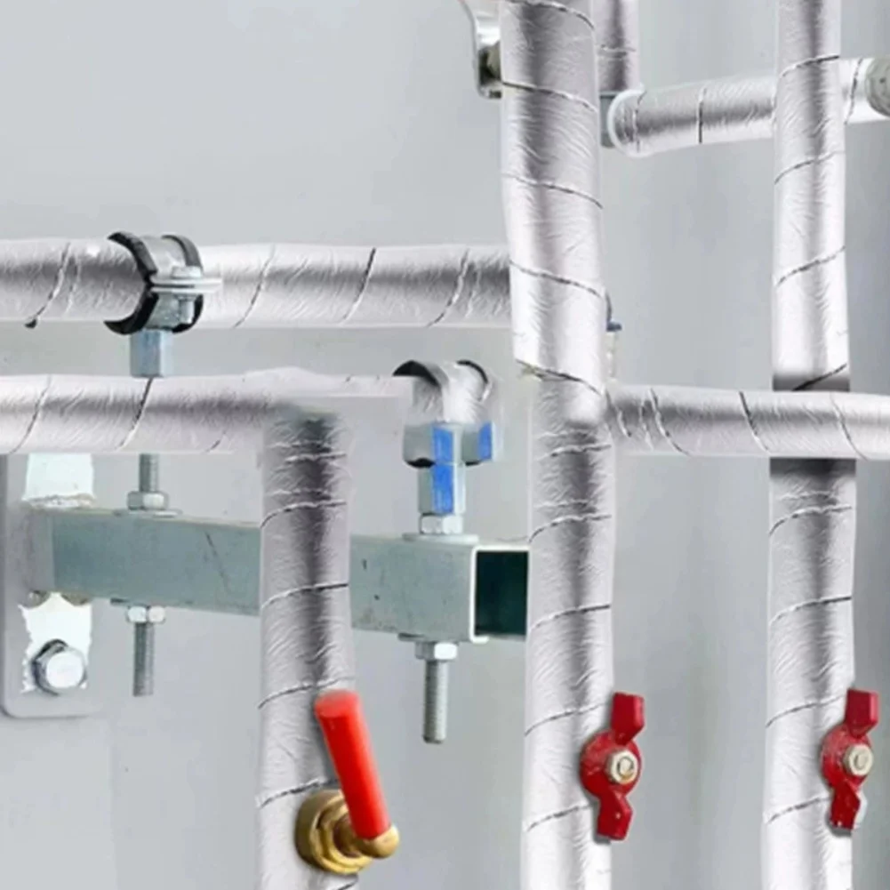 

10 Meter Foam Foil Pipe Insulation Tape with Flame Retardant Aluminum Foil for Freeze Prevention and Outdoor Pipe Protection