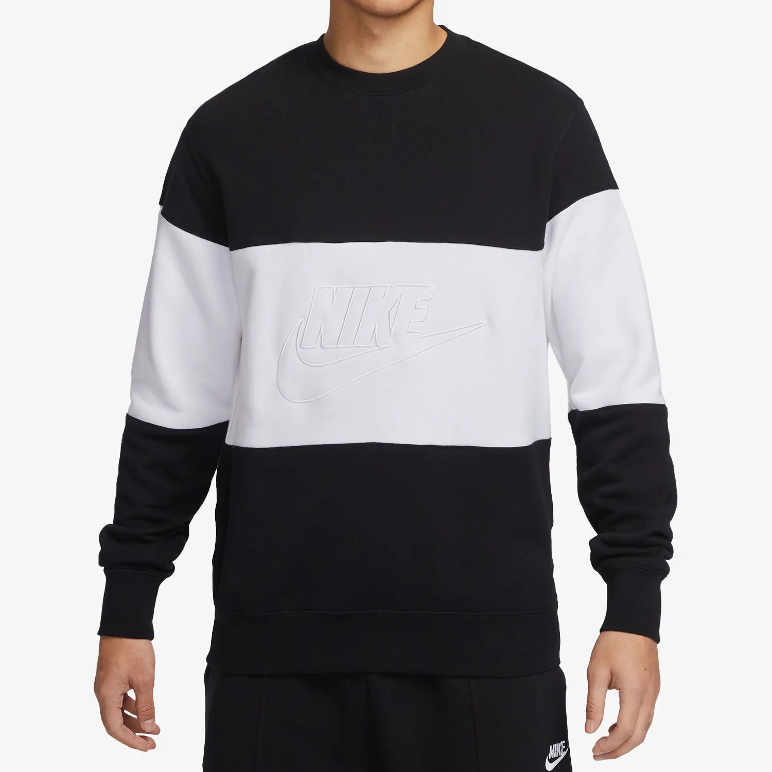 Nike genuine New Men's Fashion Casual Minimalist Sports Round-Neck Sweatshirt FB7849-010