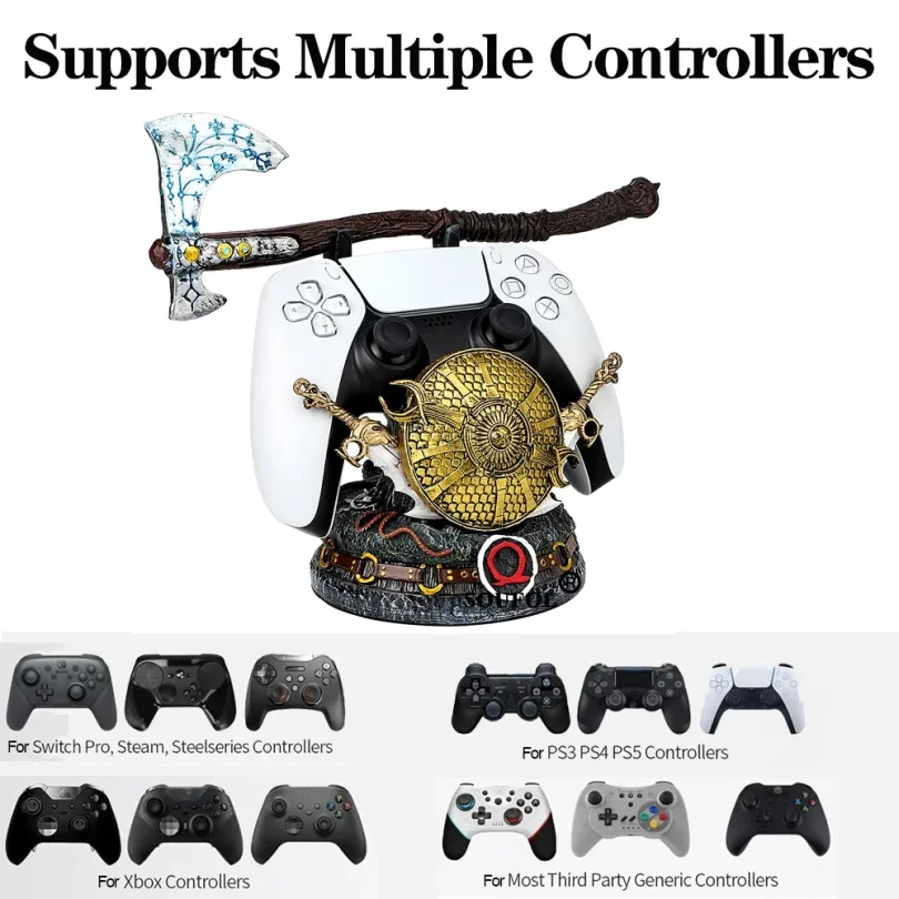 2025 New God of War Game For PS5/Xbox/PS4 Controller Creative Stand Unique Gamepad Holder Desktop Decoration Gaming Accessories view 4