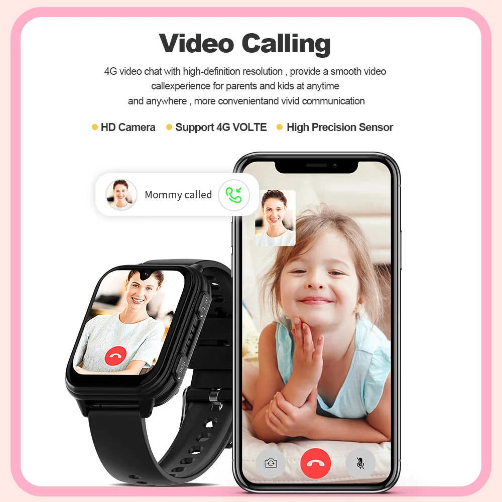 wonlex new smart watch for children heart rate monitoring 4G SOS video call kids smartwatch kt33 GPS WiFi location phone watch