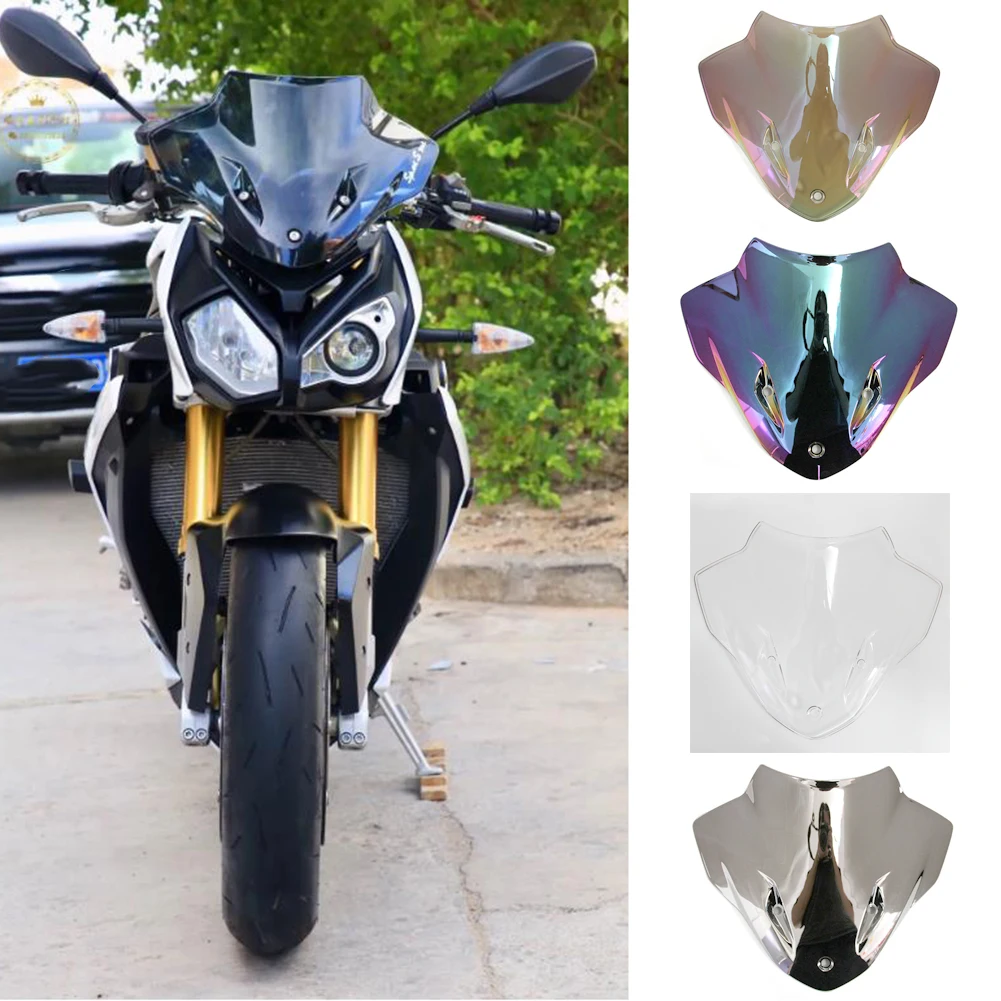 Smoke Black Motorcycle Front Windshield Windscreen fit for BMW S1000R 2014 2015 2016