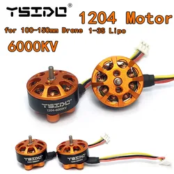 YSIDO 1204 6000KV 2-3S micro Brushless Motor for Tyro89 FPV Racing drone Mini Multirotor 100-150mm 3 Inch Toothpick frame kit