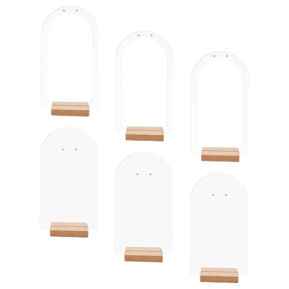 

Earring Display Stand Desktop Stud Holder Wooden Base Delicate Jewelry Tabletop Organizer