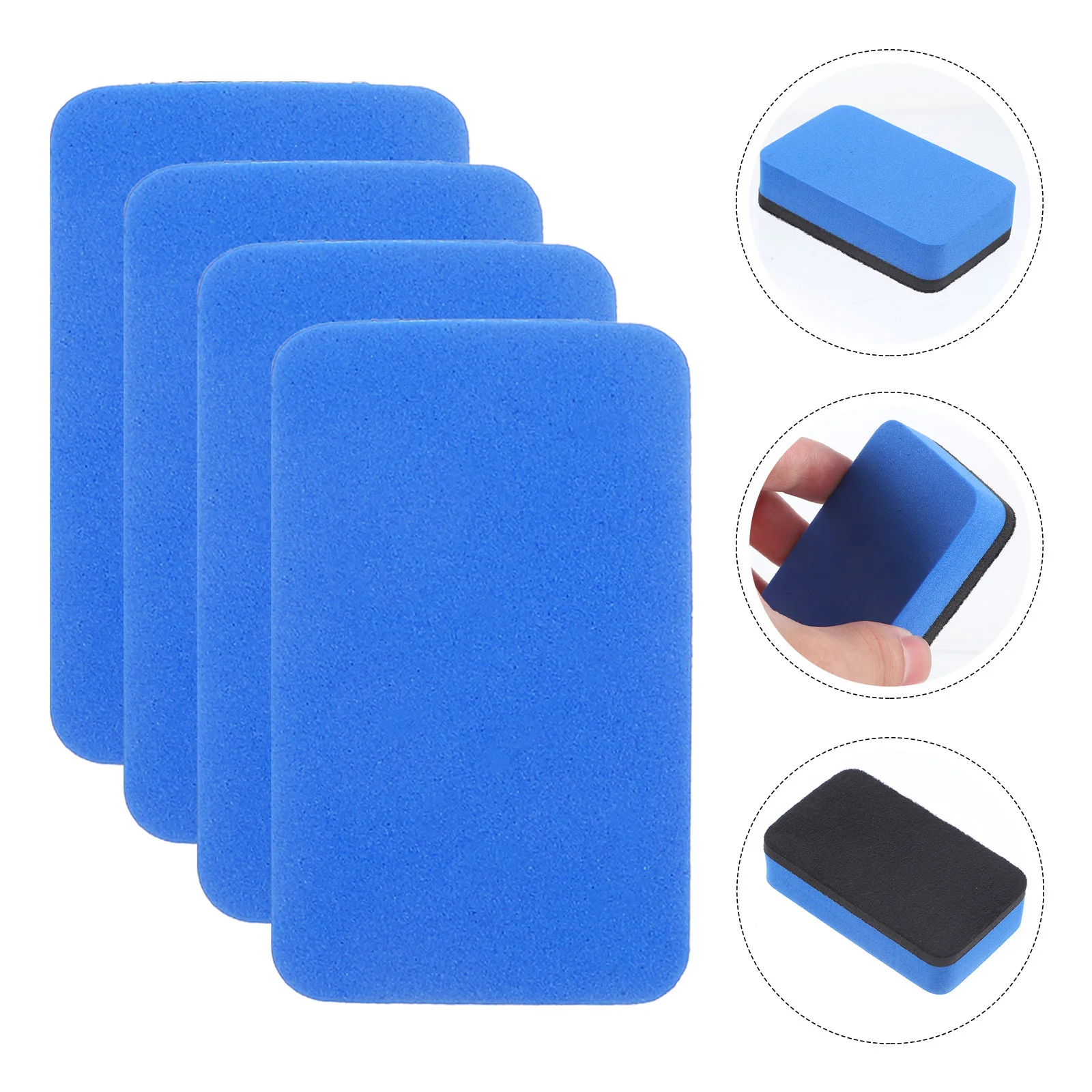 36 個のドライイレースホワイトボード消しゴムポータブル軽量 Eva フェルト布オフィス教室家庭用多用途黒板消しゴム