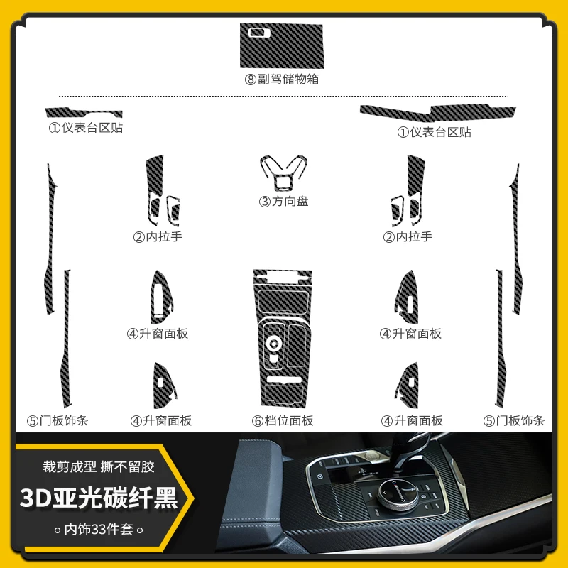 

For KIA K5 DL3 2020 2021 Car Carbon Fiber Center Console Interior Modification Decorative Film Sticker Car Accessories