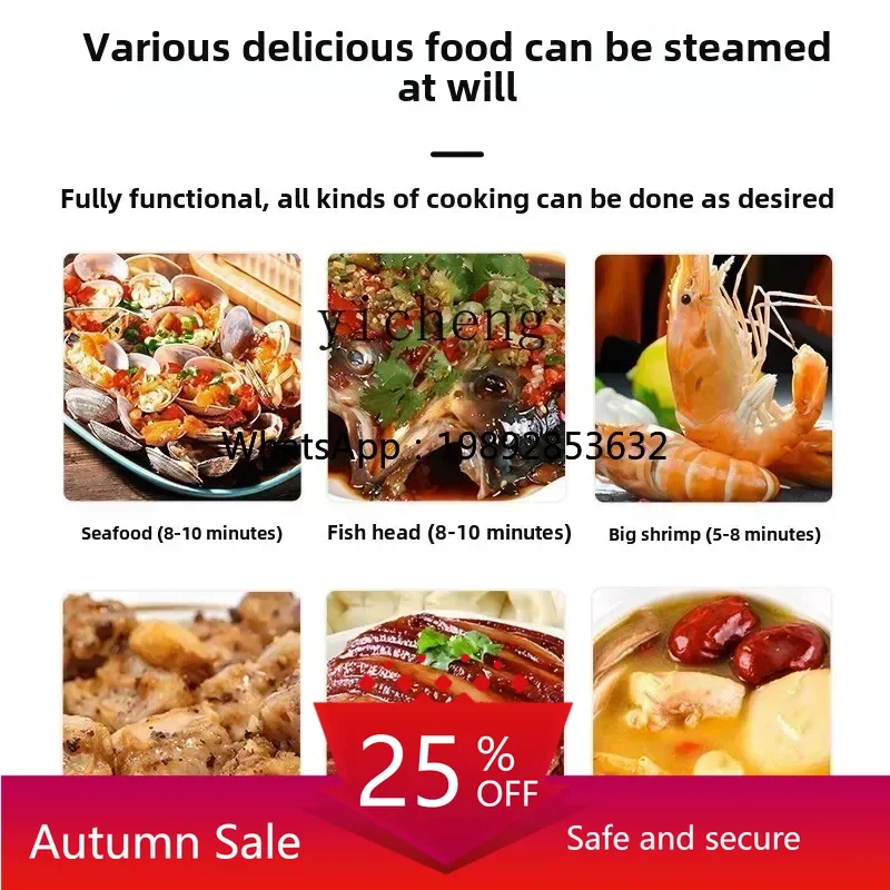 

seafood steamer commercial three-door electric steamer canteen steamer