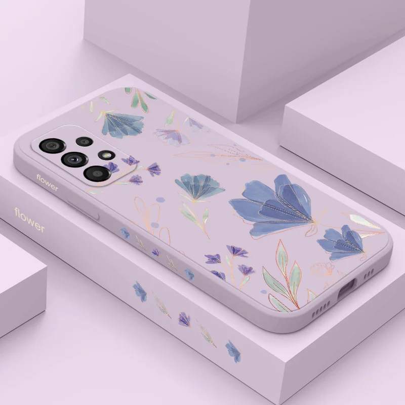 Pastel Flowers Phone Case For Samsung Galaxy A73 A53 A33 A23 A13 A72 A52 A32 A22 A12 A71 A51 4G 5G Silicone Soft Cover