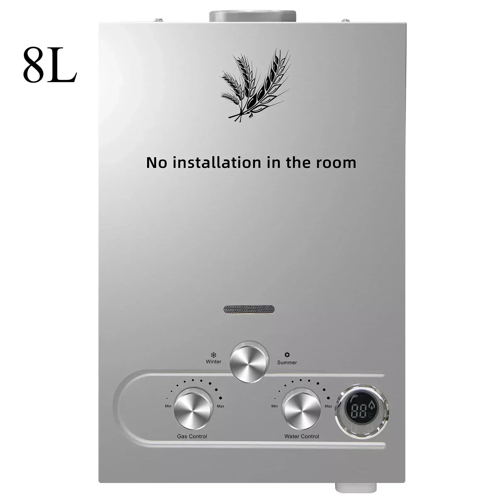 VEVOR LPG Boiler 6L 8L 10L 12L 16L 18L Vloeibaar Petroleum Gas Propaan Butaan Rvs Tankless Boiler