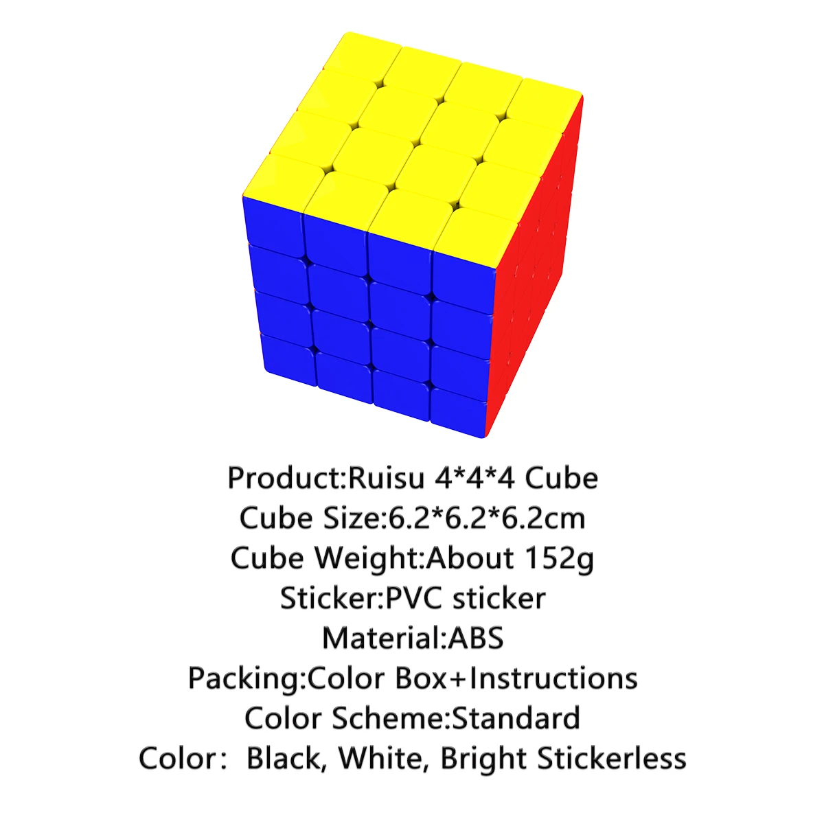 Yongjun Ruisu High Quality Promotional 4x4 Speed Puzzle Cube Educational Toys 4x4x4 Magic Cube