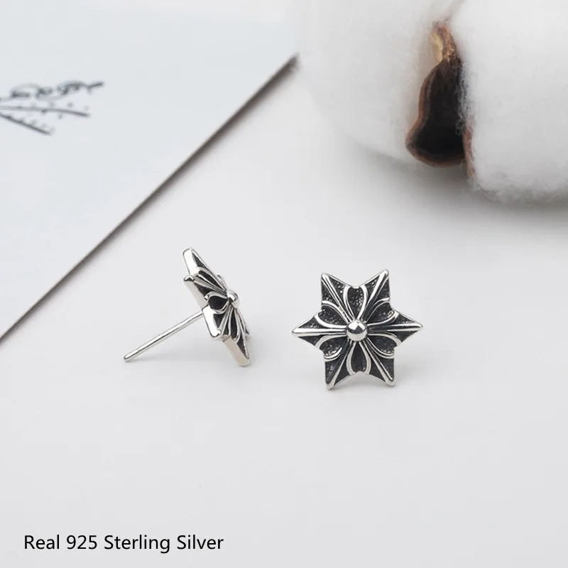 Buyee 925 Sterling Silver Star Stud Earring Excellent Sweet Small Earring for Women Men Fashion Party Fine Jewelry Earring
