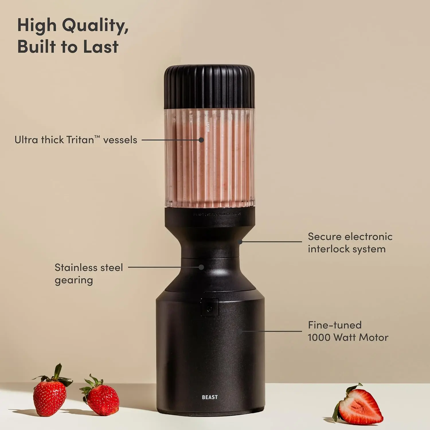 Blender | Sleek Kitchen Countertop Design, Patented Blending Technology | Take Smoothies & Shakes To-Go with NEW Portable Straw