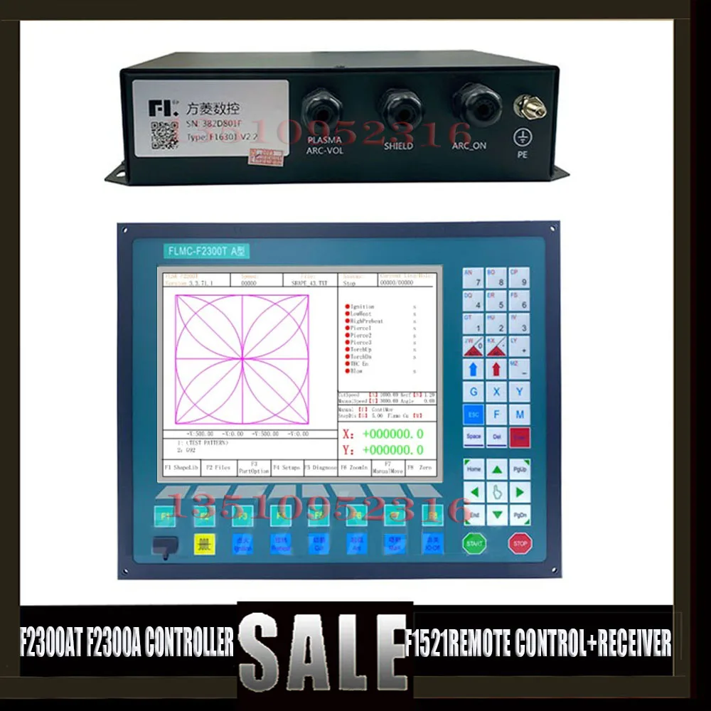 New Product! F2300at F2300a Cnc Plasma Controller Flame Plasma Gantry Cutting Machine Operating System+f1521 Remote Control