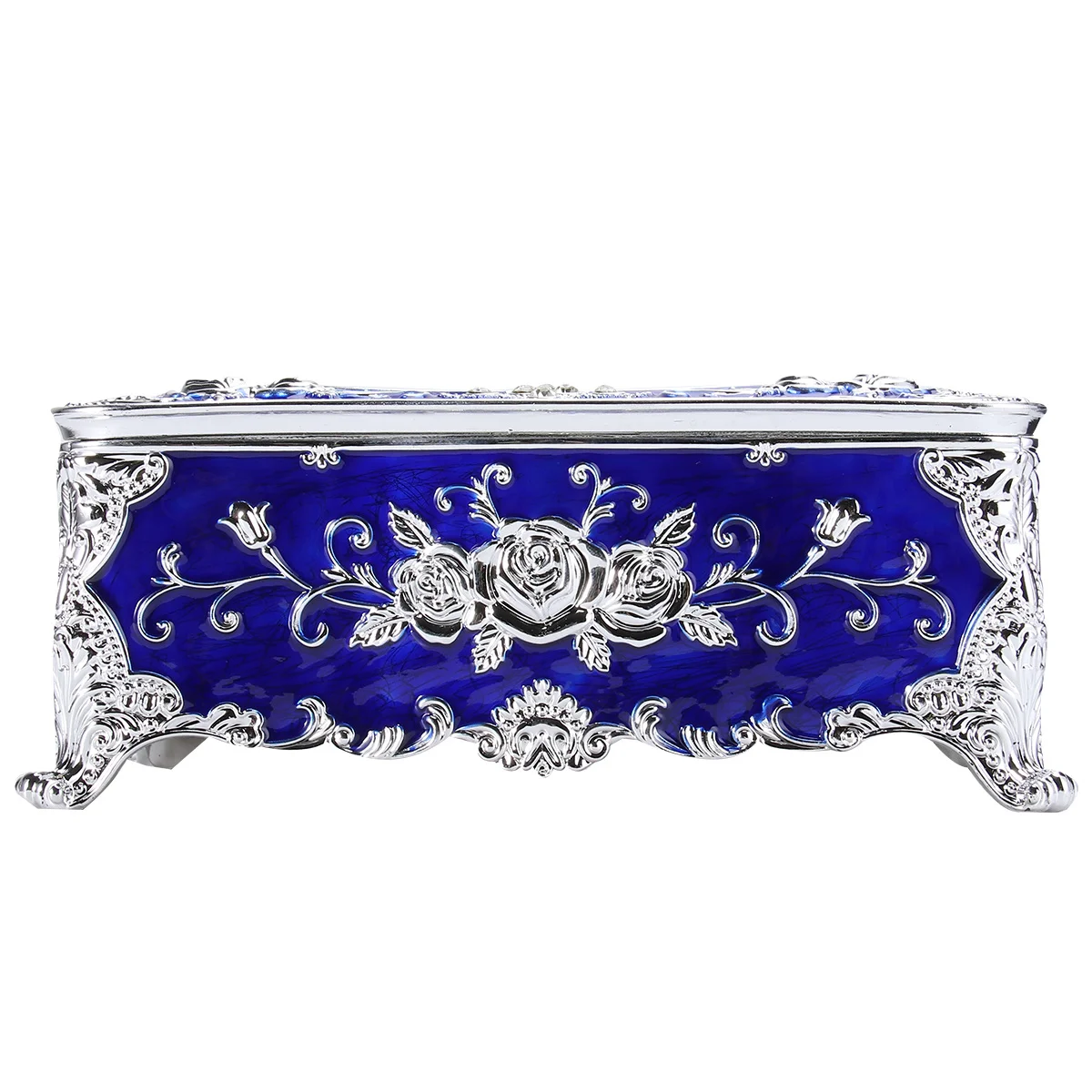 

High-End Napkin Box Clear Elegant Rose Pattern Multiple Colors Available Long Lasting Safe Grade Tissue Box