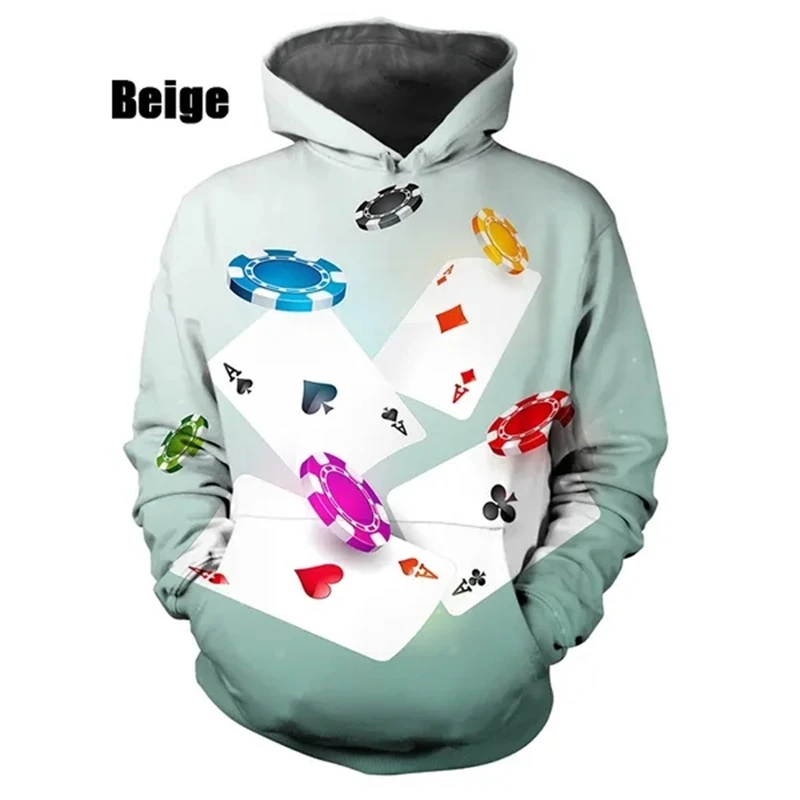 

New Fashion Hot Sale 3D Poker Hoodie Sweatshirts Men Women Clothing Tops Casual Long Sleeve Pullover Print Streetwear Hoodies