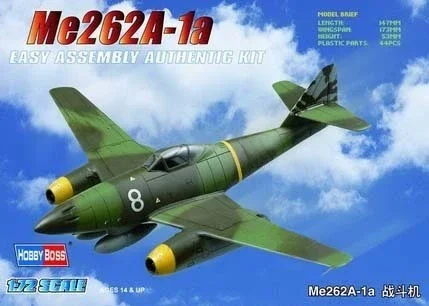

HOBBYBOSS 80249 1/72 Вторая мировая война Германия Me262A-2a Истребитель Военный самолет Пластиковая сборная модель игрушки