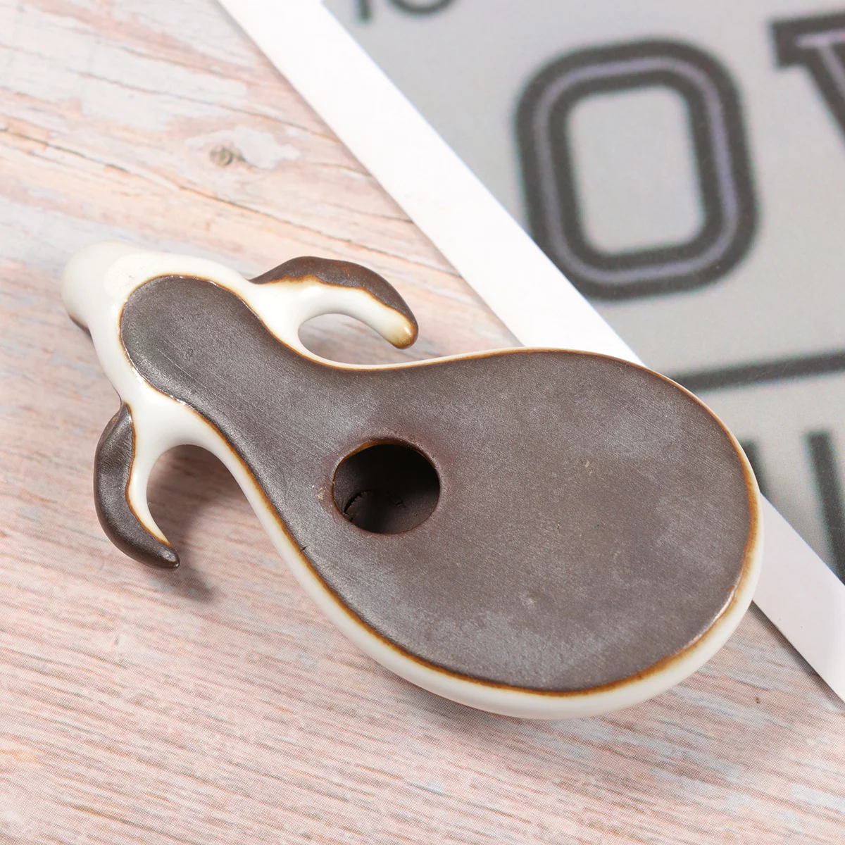 

Porcelain Water Buffalo Tea Pet Handmade Chinese Style Tea Ceremony Decoration with Rich Texture for Home Office Gift Idea Ru