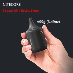 NITECORE-soplador de aire de cámara eléctrico BB nano, Mini aspirador inalámbrico, Sensor de lente, plumero para Canon, Sony, teclado, Anime, coche, mascota