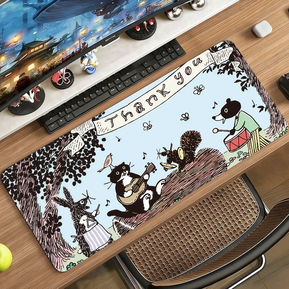 Art Y-Yeonju Choi Mauspad, rutschfeste Gummimatte, Computermatte, Gamer Balance Decoracion, Schreibtischunterlage, Laptop, Büro, groß