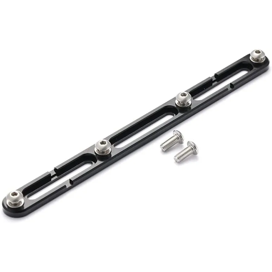 

Bike Bottle Cage Adapter for Bicycle B-RAD Mounting Base, Aluminum, Black, Adjustable 3-Slot Alt Position Cage Bracket