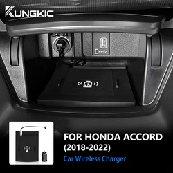 Car Wireless Charger For Honda Accord 2018 2019 2020 2021 2022 Mobile Phone Fast Charging Holder 15W Charger Board Accessories