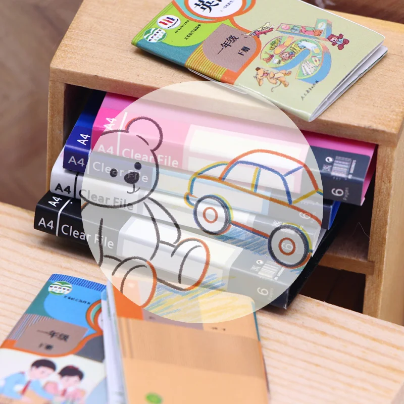 

♥1Pc 1:12 Dollhouse Miniature Simulation File Book Folder Binder Furniture Home Model Decor Toy Doll House Accessories