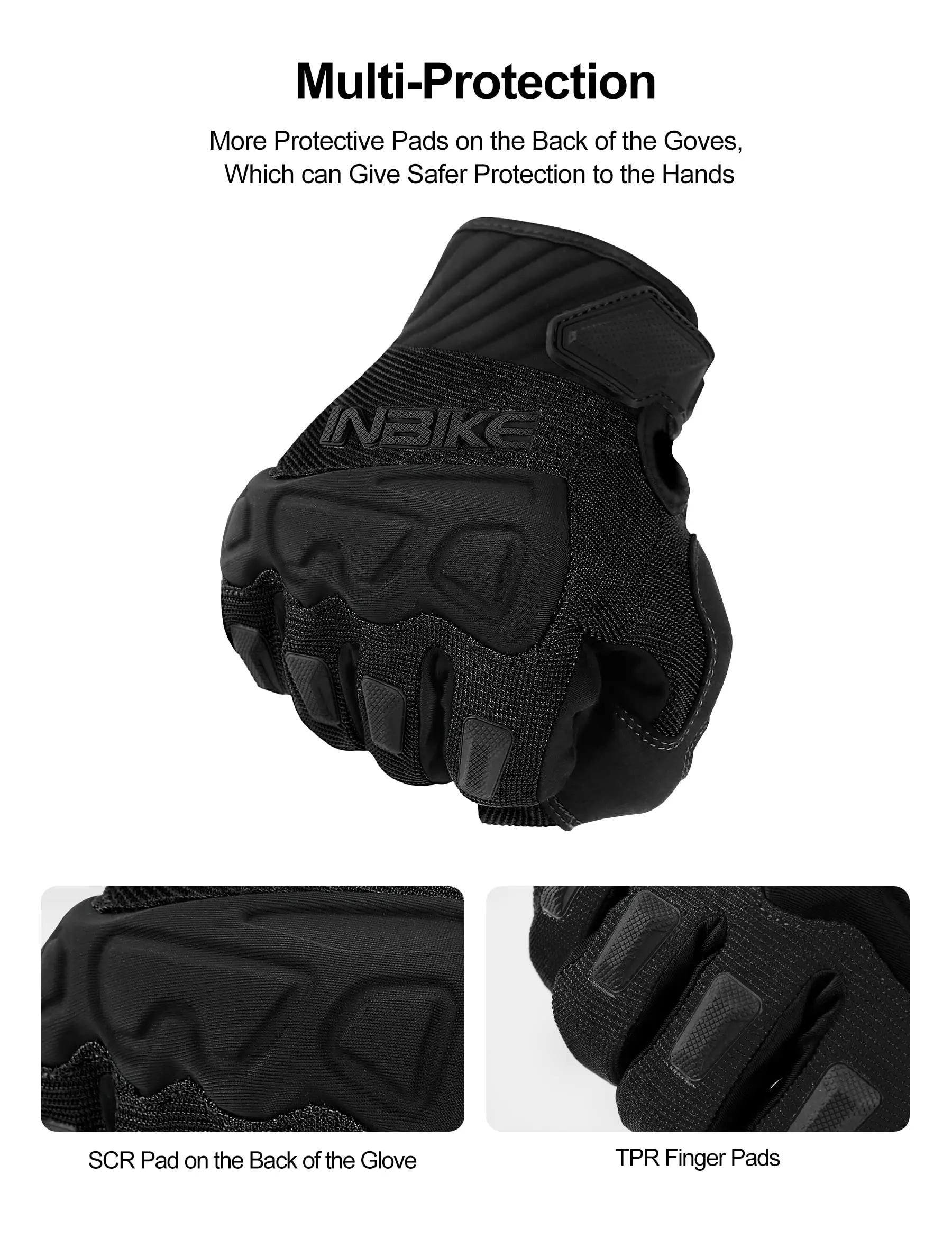 INBIKE MTB Cycling Gloves Man Touchscreen Men’s Sport Glove Mountain Bicycle for Gym Motorcycle Outdoor Cycling Bike Accessories