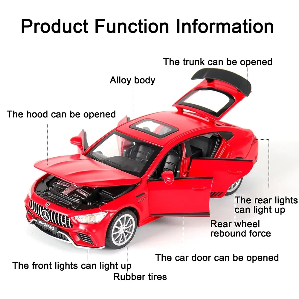 1:32 GT63 V8 C260L سيارة لعبة مجسمة جسم معدني ضوء الصوت التراجع سبيكة دييكاست محاكاة مركبة دمى هدايا للأولاد جمع