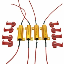 4pcs LED Indicator Ballast Load Resistor Flash Rate Relay Turn Signal Bulbs 50W 6 ohm Load Resistor