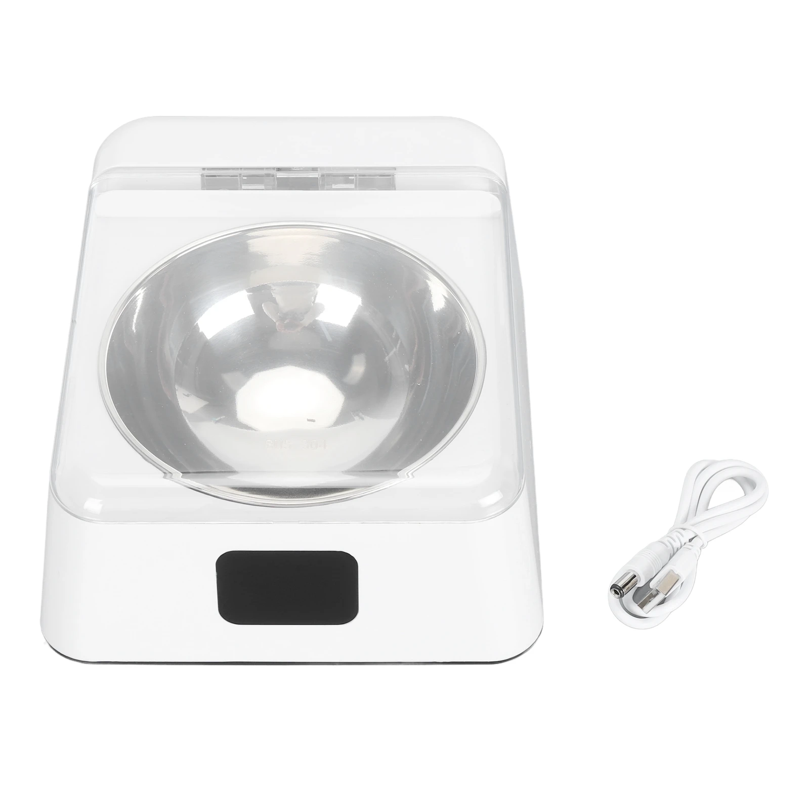 

Automatic Opening Lid Cat Feeder Easy To Clean Infrared Sensor Cat Feeder 2000mAh Safe Removable Bowl Battery Powered for Dogs