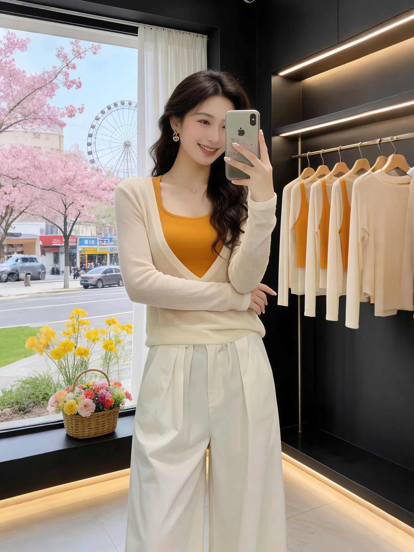 

Fashionable Lightweight Long Sleeve Knitwear And Vest Two-Piece Set for Women Summer Collection Comfortable Stretchy Sizes
