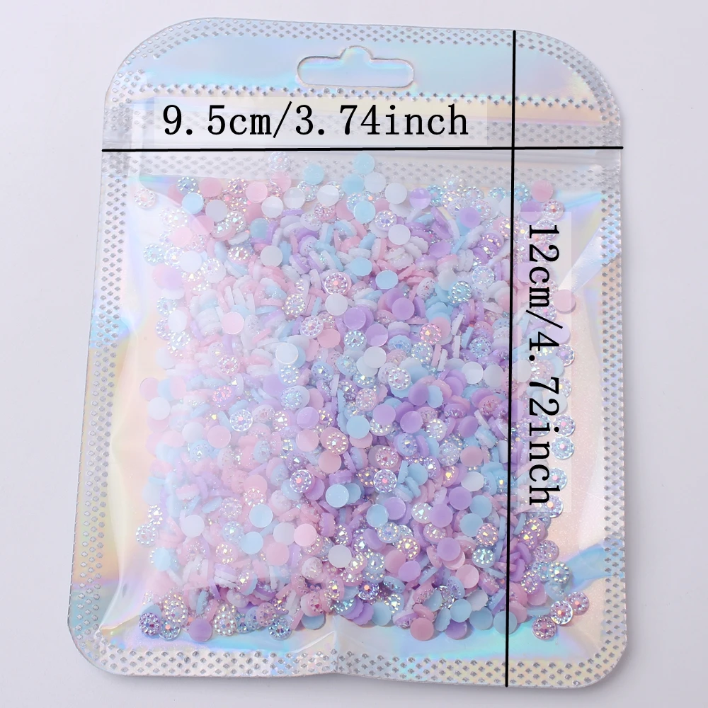 4mm ca. 1000 stücke Farbe Harz ab Sonne Blume Diamant flache Rückseite Gelee Patch Zubehör DIY Schönheit Make-up Material liefert