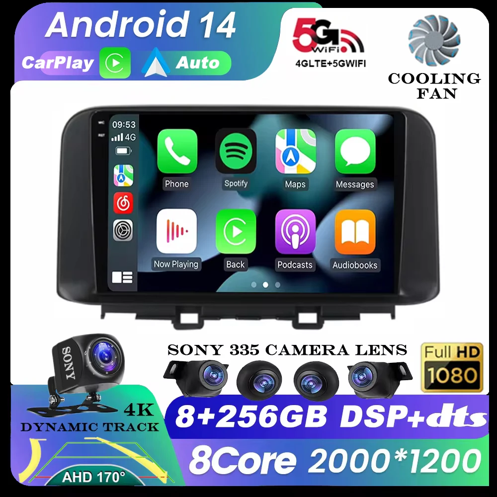 

Android 14 Carplay Car Stero Multimedia Video Monitor Autoradio Player For Hyundai Encino Kona 2018 2019 - 2022 Navigation GPS