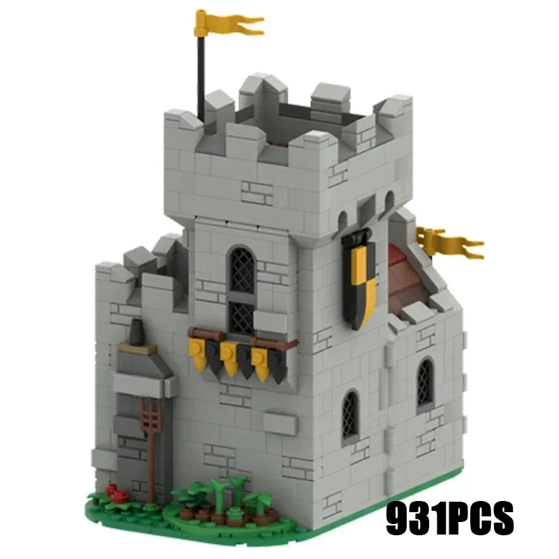

Средневековая модель крепости Moc, строительные кирпичи, башня, склад, технология, модульные блоки, подарки, рождественские игрушки, наборы «сделай сам», сборка