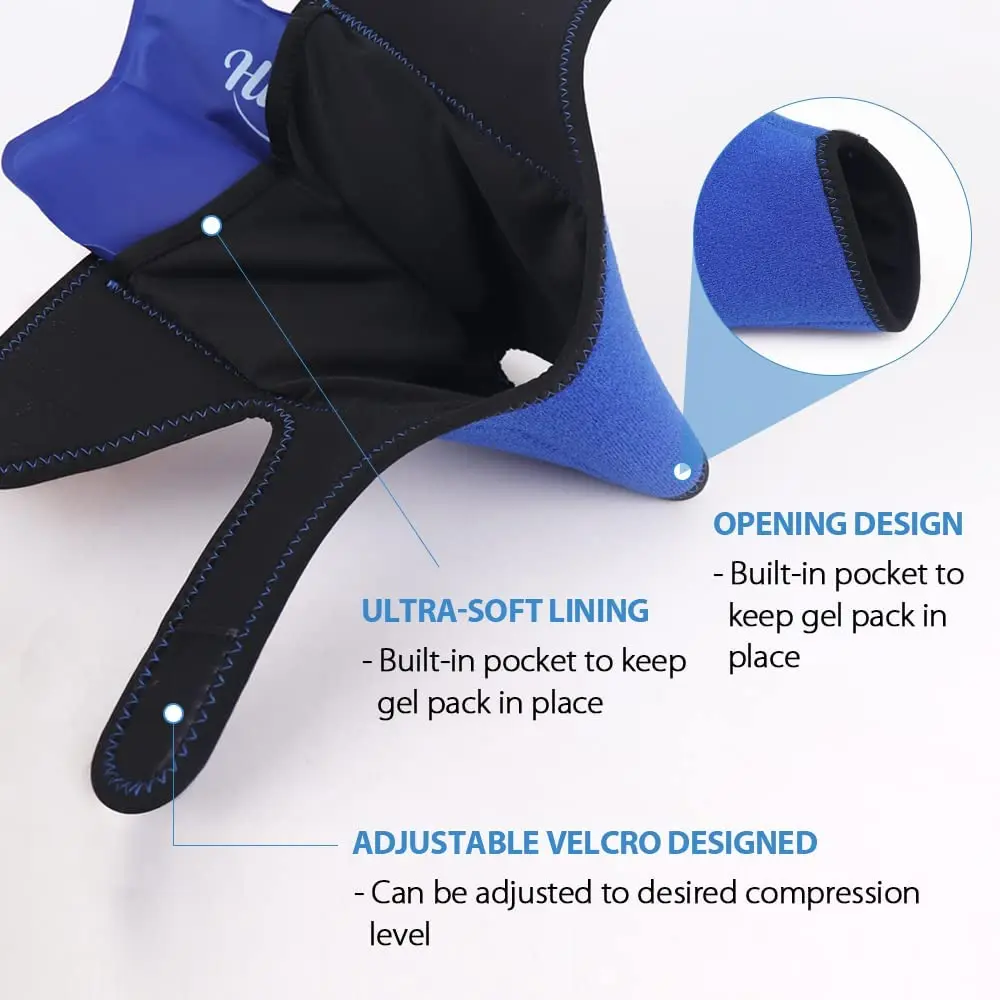 Reusable Ankle Ice Wrap Hot Cold Therapy for Injuries Ankle Ice Pack Brace Support for Foot Swelling ,Instep Joint Pain Relief