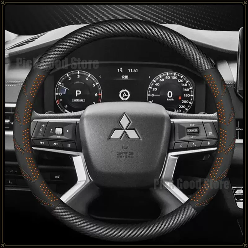 Car Steering Wheel Cover For Mitsubishi Pajero Lancer Outlander L200 Asx Triton Raliart Colt Evolution EX 2026 Car Accessories
