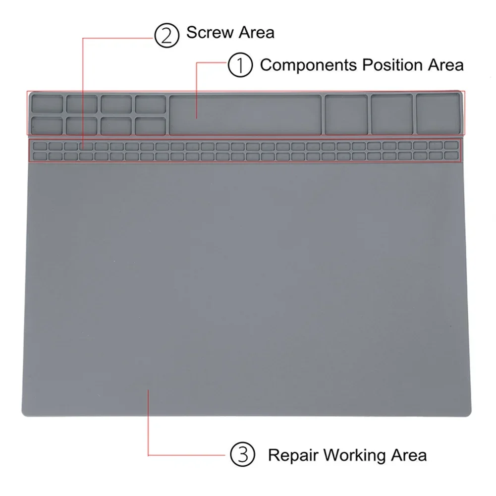 

1pc Soldering Mat Insulation Soldering Iron Kit Silicone Heat Resistant Mat For Circuit Board Electronics Repair