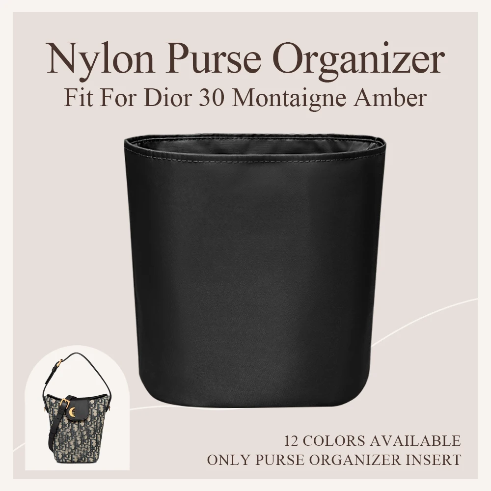 

Nylon Purse Organizer Insert Fit for Dior 30 Montaigne Amber Bucket Bag Storage Inner Liner Bag Organizer Insert Cosmetics Bag