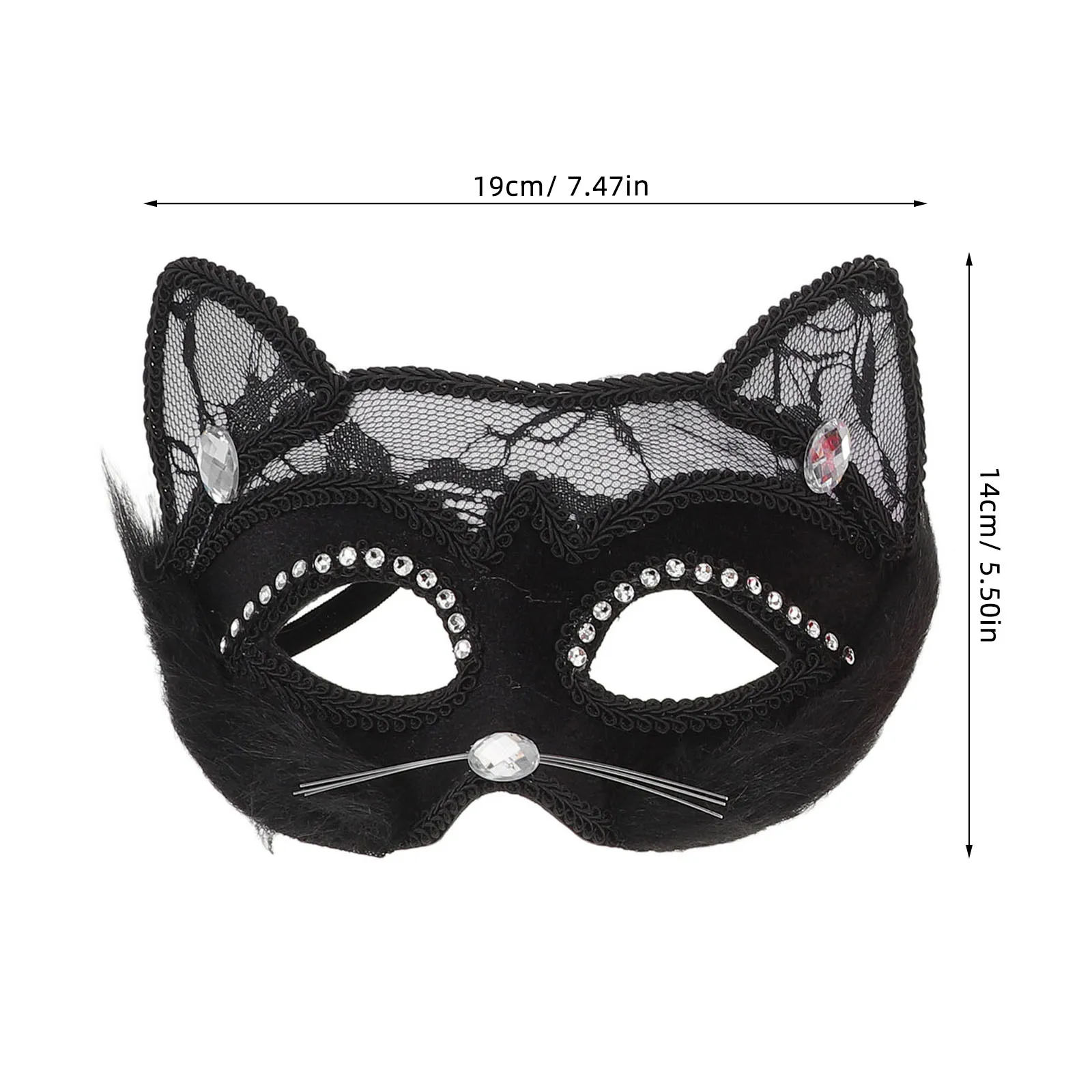 قطعتان من قناع القطط الأنيق من الدانتيل للنساء، أزياء تنكرية لحفلات الهالوين، إكسسوار تنكري، أقنعة قناع القط التنكرية