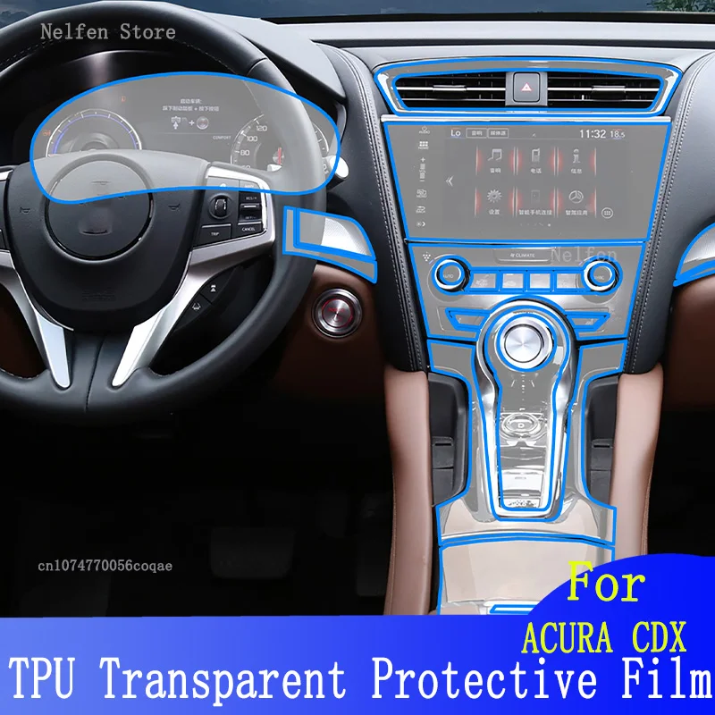 

For ACURA CDX 2022-2024 Hybird Car GPS Navigation Film LCD Screen TPU Protective Protector Decoration Sticker