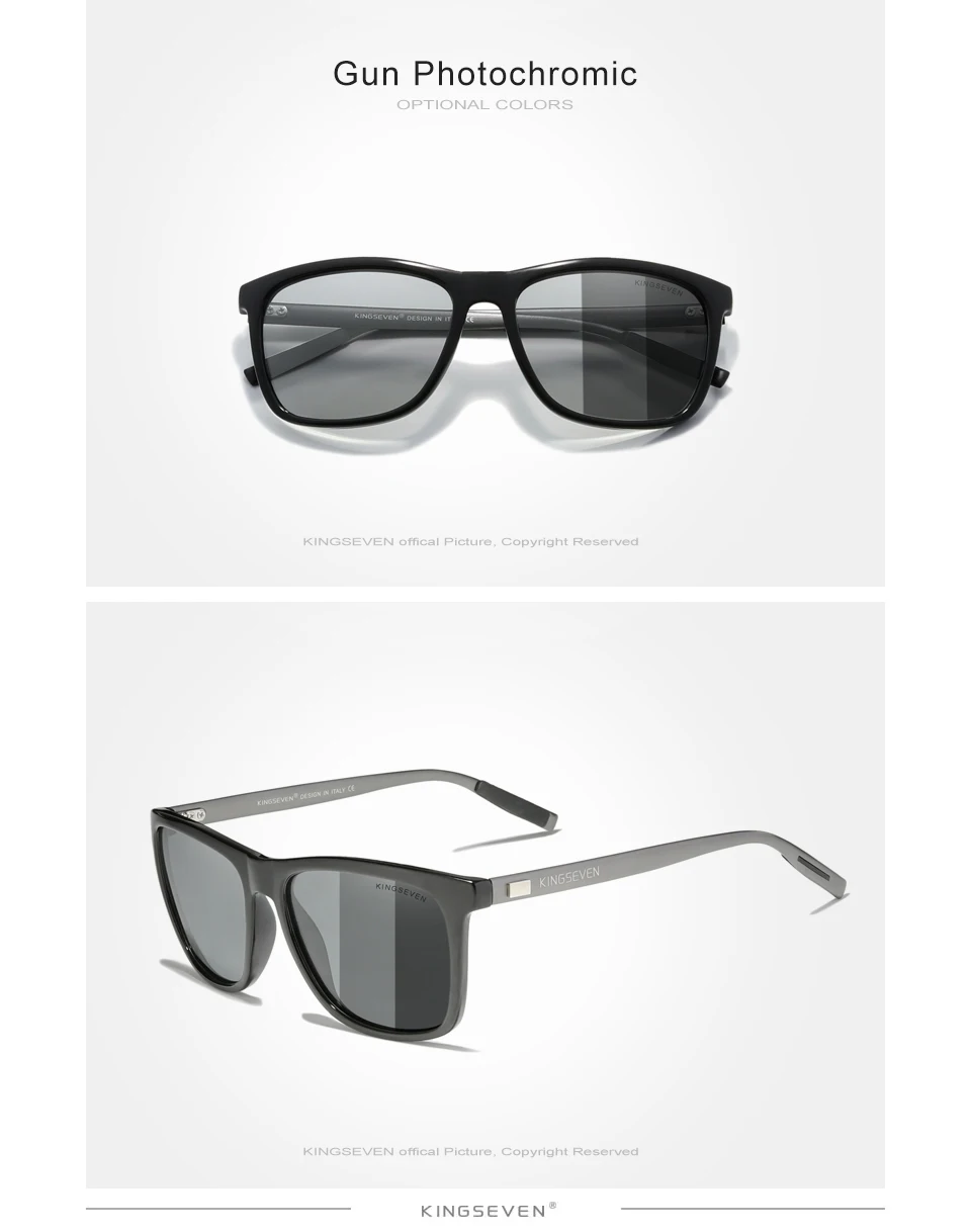 Kingseven neue Sonnenbrille für Männer polarisierte uv400 Augenschutz Linse Nachtsicht brille Damen accessoires Vintage Brillen – Detail 6